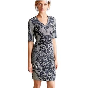 Anthropologie Yoana Baraschi fleuris Lace Sheath Dress size 6
